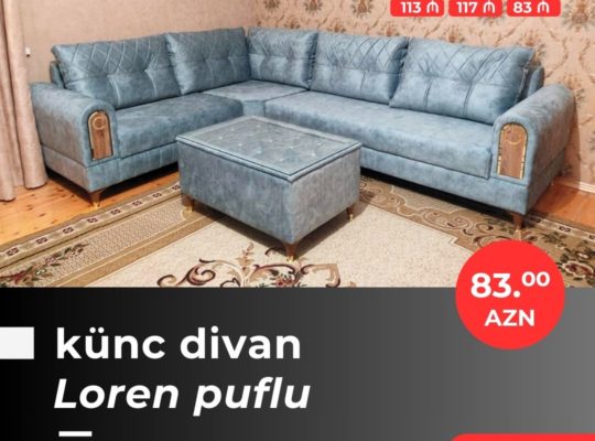 Modern və klassik Künc divanlar Kreditlə