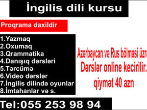 Online ingilis dili dərsləri